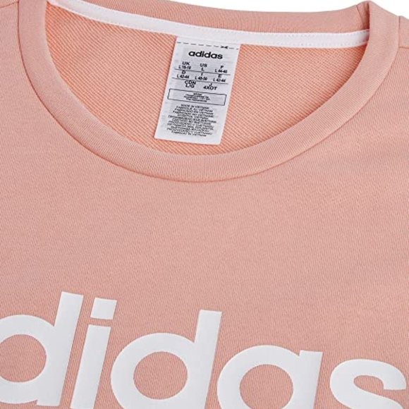 🆕adidas Women's Favorites Sweatshirt, SM and MD - Glory Pink/White, Brand NEW - Picture 5 of 6